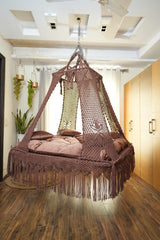 Palace Square Bed Swing Brown