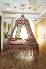 Palace Square Bed Swing Brown