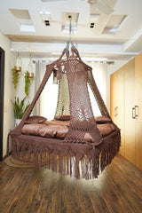 Palace Square Bed Swing Brown