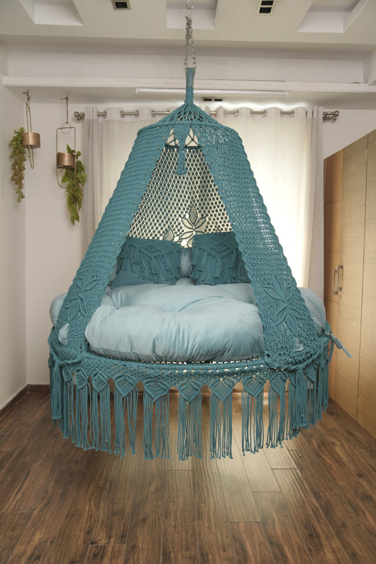 Ocean Teal Blue Bed Swing