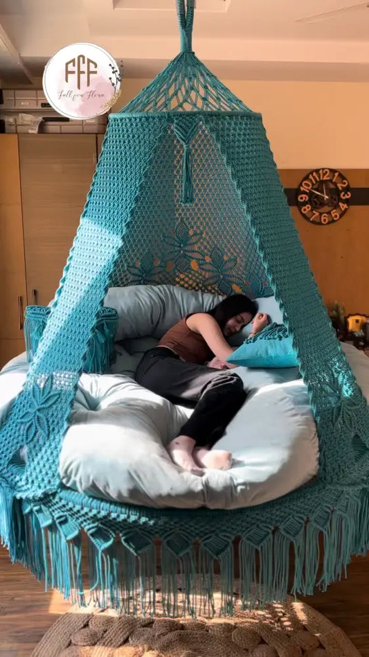 Deep Ocean Teal Bed Swing