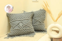 Dove Macrame Cushion