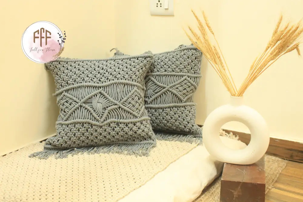 Dove Macrame Cushion