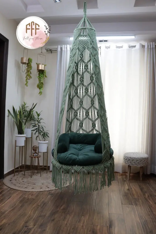 Florence Swing Single Seater 30 Inches / Pastel Green Dark