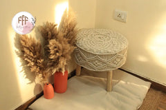 Frost Macrame Ottoman