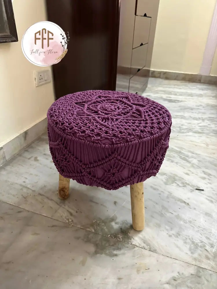 Lavender Glacier Ottoman