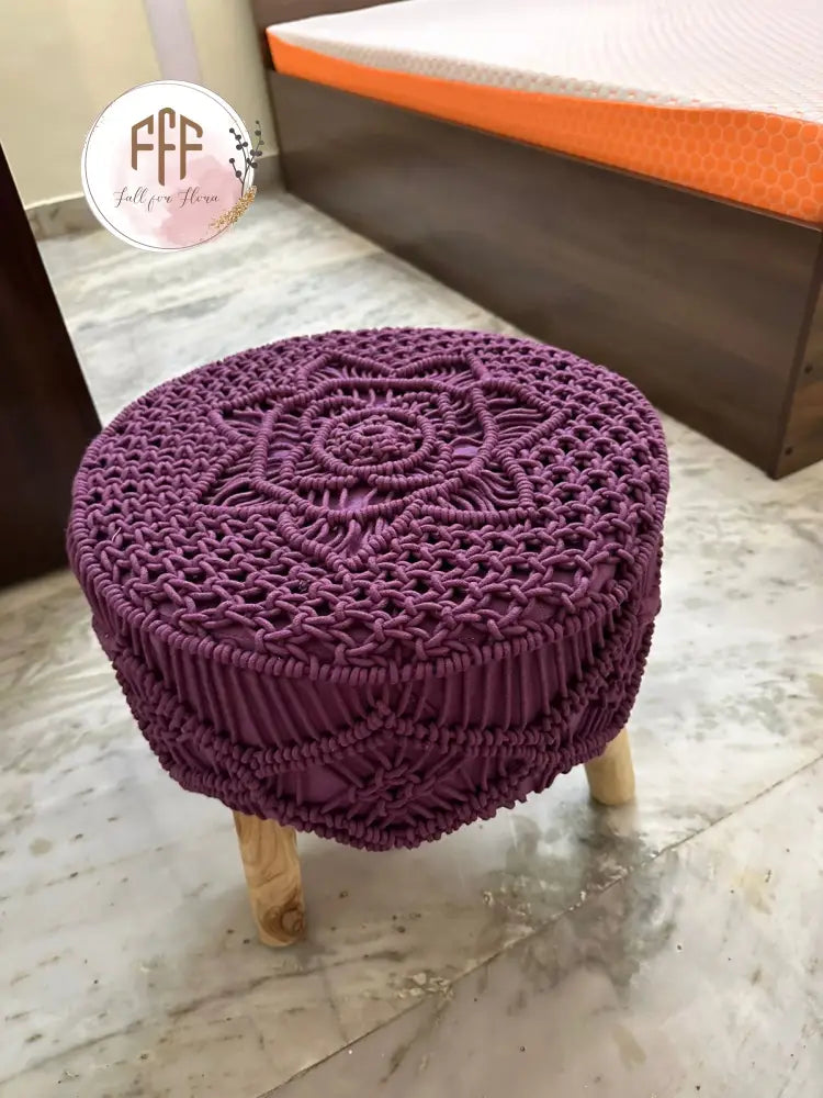 Lavender Glacier Ottoman