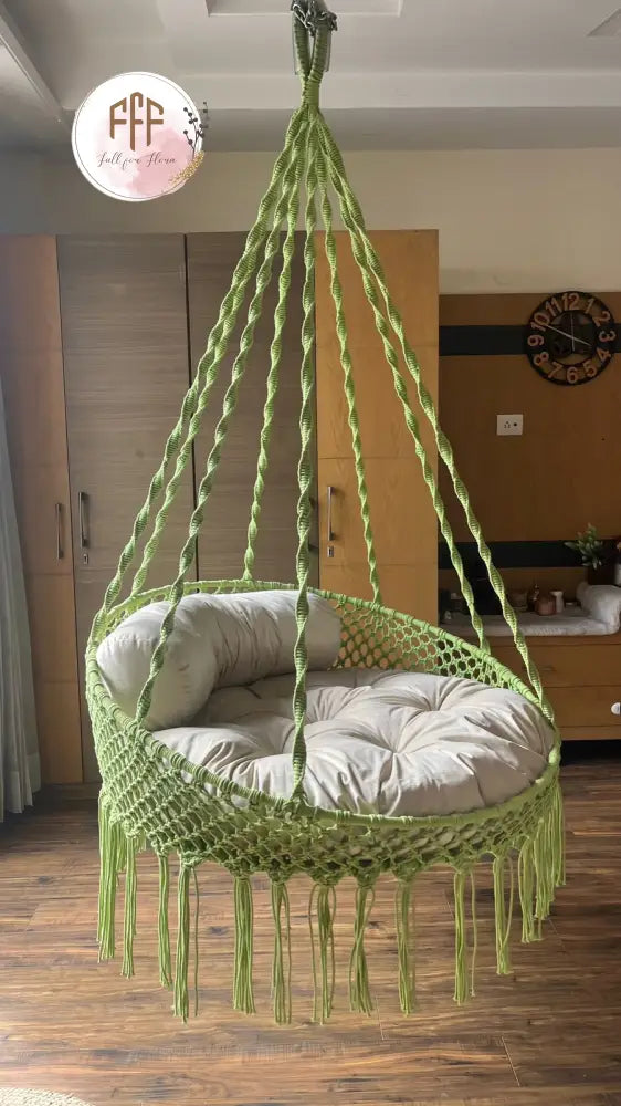 Lime Porch Swing Single Seater