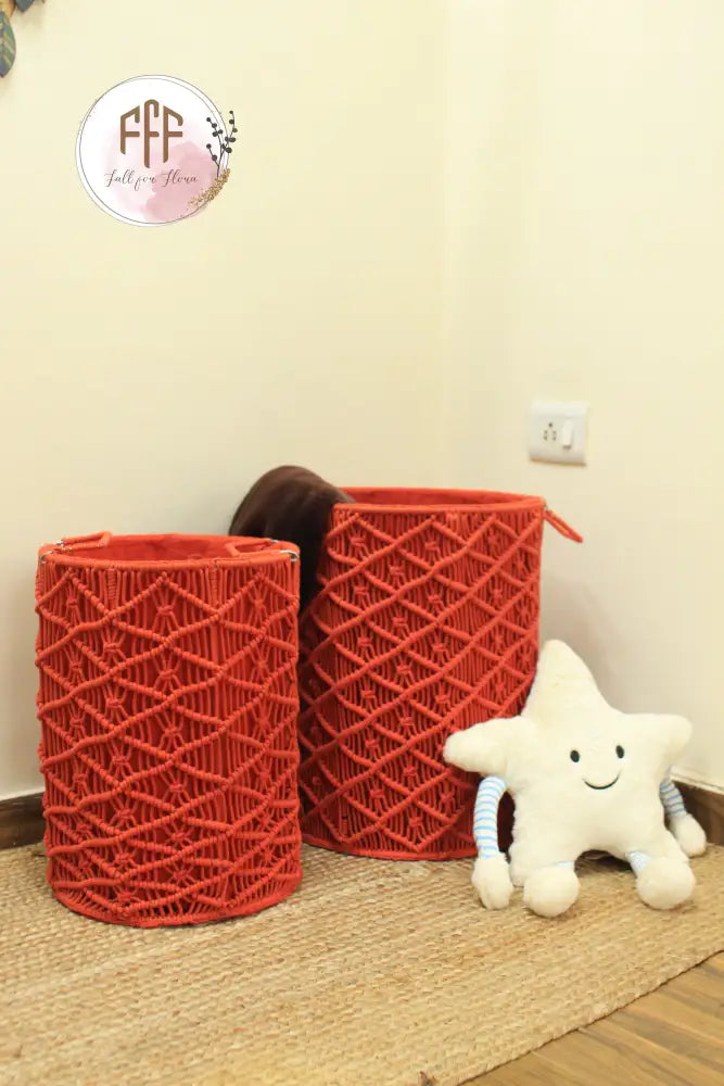 Scarlet Rose Laundry Baskets - Set Of 2