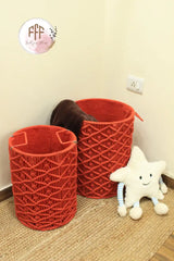 Scarlet Rose Laundry Baskets - Set Of 2